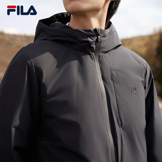 FILA 2024 new winter fashion casual basic hooded men's down jacket F11M443905F