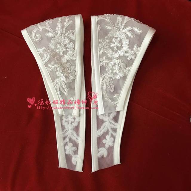 2017 Exclusive Lace Satin Covered Shoulder Straps Wedding Dress Accessories Shoulder Straps Removable Tube Straps