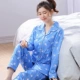 Mùa xuân và mùa thu cotton dài tay đồ ngủ phụ nữ cộng với phân bón XL đồ ngủ phụ nữ cotton tháng quần áo phục vụ nhà mùa hè