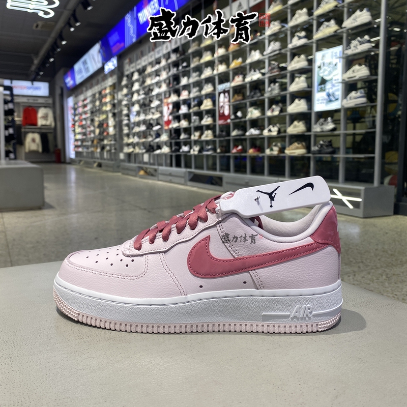 Nike Nike Women's Air Force One Sneakers Pink Valentine's Day Af1 Retro Casual Shoes Io8755-600