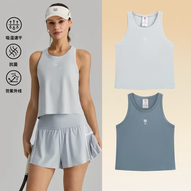 Wilson Wilson's 26Th Summer New Women's Wsp Series Moisture-Absorbent, Quick-Drying and Antibacterial Tennis Sports Vest Wilson Wilson's 26Th Summer New Women's Wsp Series Moisture-Absorbent, Quick-Drying and Antibacterial Tennis Sports Vest