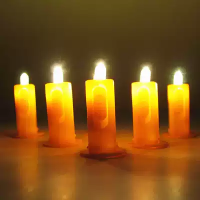 LED small electronic candle lamp Spring Festival DIY lantern accessories colorful warm light plastic luminous containing Battery Factory Direct