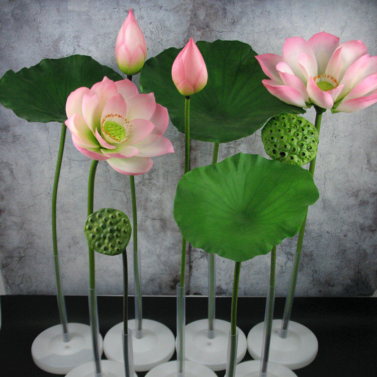 New simulation with pole lotus leaf lotus leaf lotus feel PVC material pool decoration stage prop Arena Garden Lotus Manufacturer