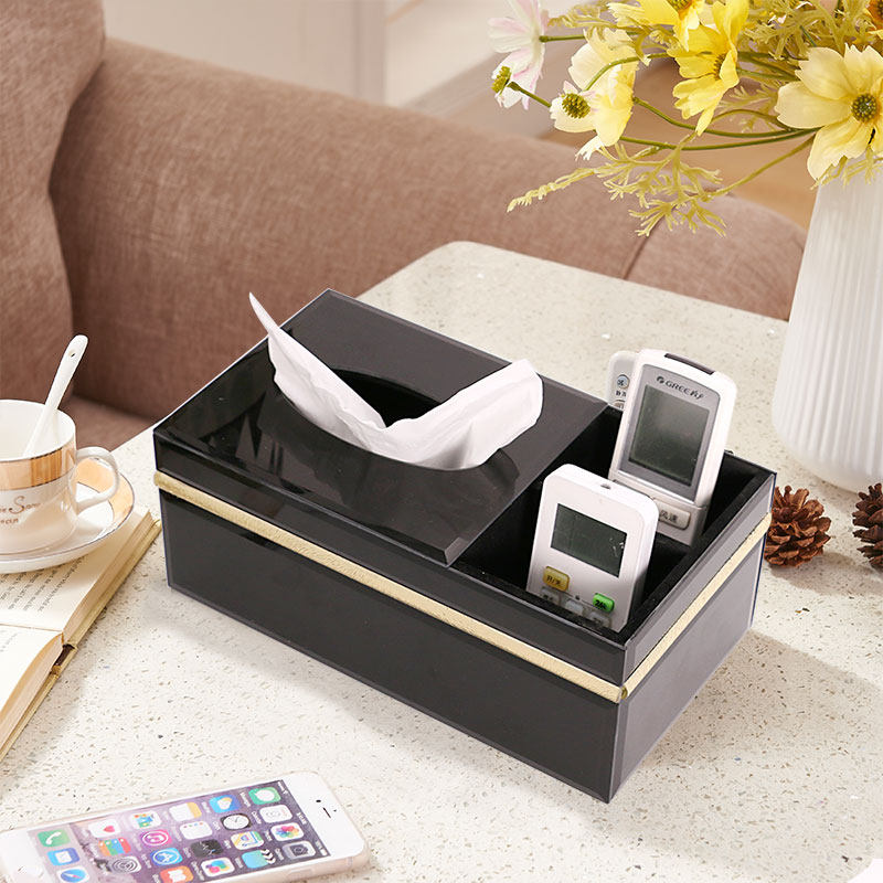 Nordic ins creative tissue box toilet paper box household living room coffee table rectangular remote control multi-function storage box