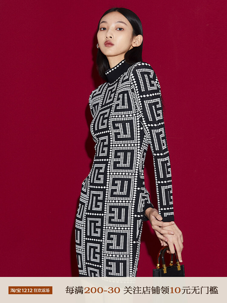 Boss Z big flower dress female simple atmosphere fashionable unique feminine gas field dress female