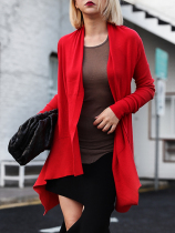 Z boss 3 years research and development of one-piece seamless woolen shawl super long-sleeved spring and summer thin wool cardigan