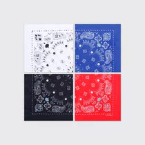  UNTILWERICH original custom pure cotton cashew flower turban female hip-hop trend jewelry accessories printed square towel male
