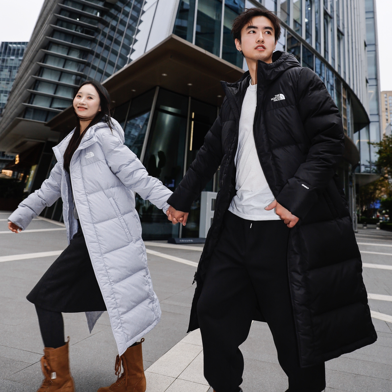 Thenorthface North Face Long down Jacket for Men and Women 25 Autumn and Winter New Outdoor Windproof Goose down Jacket 8Gkd