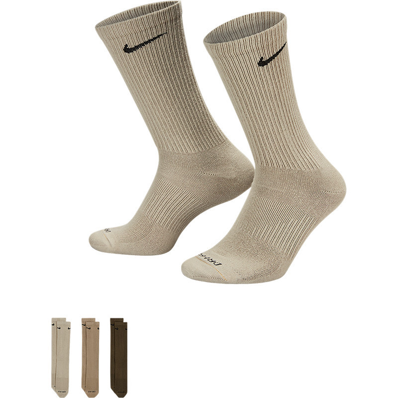 Nike Nike Unisex Mid-Calf Socks, Three Pairs, Comfortable and Breathable Training, Fitness, Casual Sports Socks Sx6891