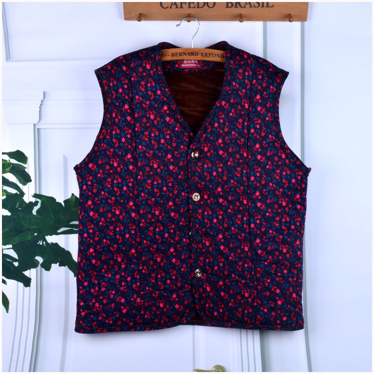 Mới mùa thu và mùa đông trung niên và tuổi già lạc đà ấm áp vest ấm thời trang in hoang dã dày vest ấm vest áo ba lỗ nam phom rộng