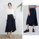 Mid-length a-line personalized printed skirt
