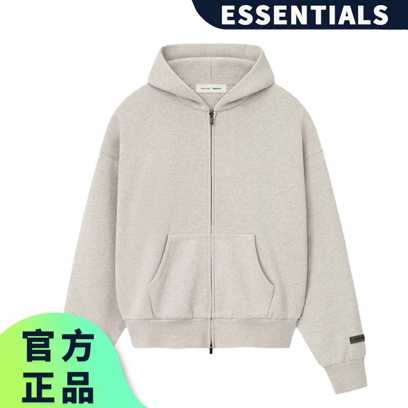 Новый фирменный ESSENTIALS зиппер кардиган худи с капюшоном, мужской и женский пальто SF25, многорядный свободный стиль, трендовый бренд