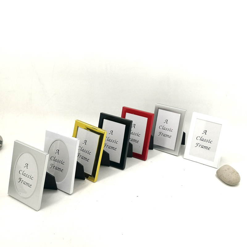 Aluminum alloy bracket metal photo frame 2 inch table photo frame 2 inch refrigerator stickers big head stickers silver simple monochrome