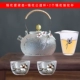 Зеленая крышка олова цветочный горшок+2 чашка Xihua+Cup Cup Xihua Gong