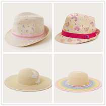 British Monsoon childrens clothing 24 new rainbow unicorn sunscreen big eave grass hat sunbeds