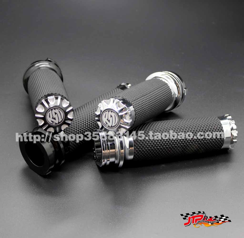 Applicable to Harley XL883 1200 X48 72 modified RDS handlebar set CNC handlebar rubber Fat Boy