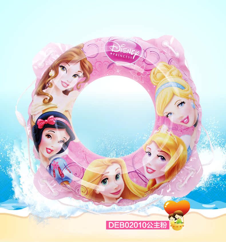 Công chúa Disney đích thực Disney Girls Girls Girls Ring Ring Children Float Parent-child Bơi Ring Under the Lifebuoy - Cao su nổi phao tay trẻ em
