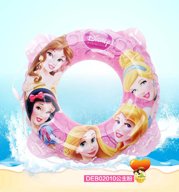 Công chúa Disney đích thực Disney Girls Girls Girls Ring Ring Children Float Parent-child Bơi Ring Under the Lifebuoy - Cao su nổi