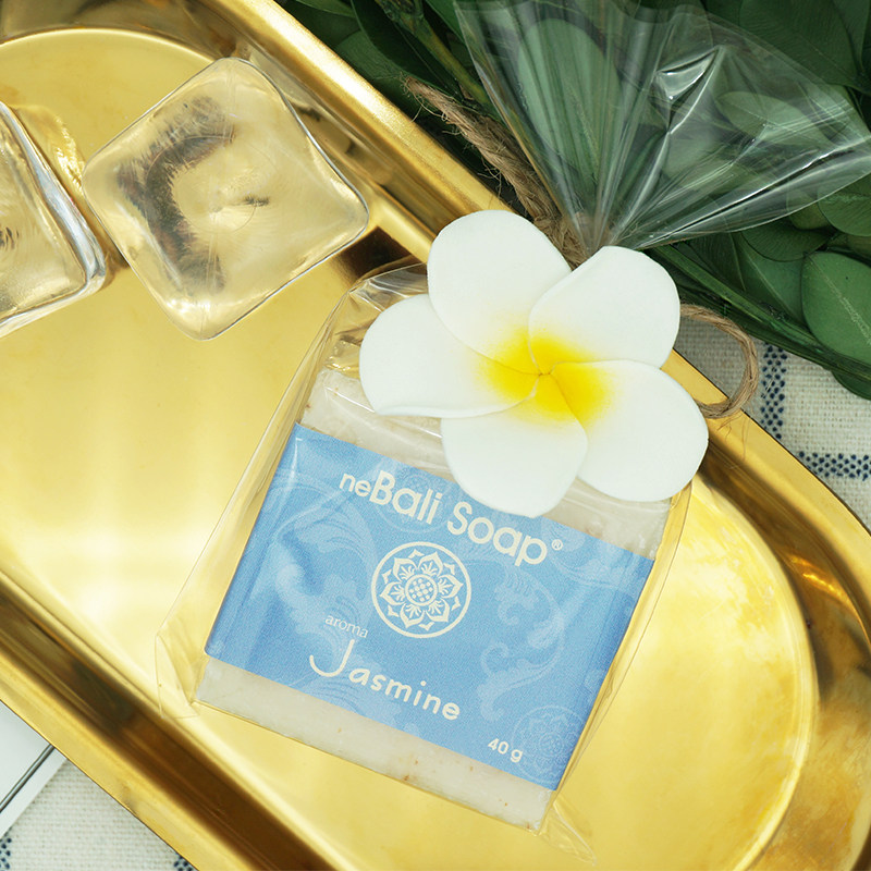 Bali Soap (jasmine) 40g Bali essential oil cold pressed soap specie in hand soap natural plant