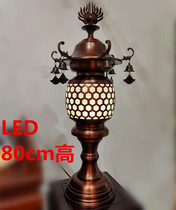 Fotang temple for lamp 80CM High LED pure bronze Concealed Hand Stained palace lamp with bell Bell Buddha former Changming headlight