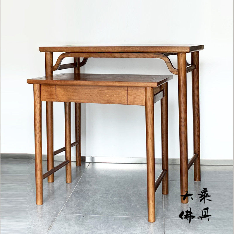 Ash wood Buddha table modern minimalist family Buddha shrine dedicated to Bodhisattva for table rose pear-colored sandalwood-colored household Buddha hall