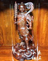 Buddhist supplies 60CM24 inch green sandalwood Vituo Bodhisattva Buddha statue Taiwan boutique handmade woodcarving Buddha statue