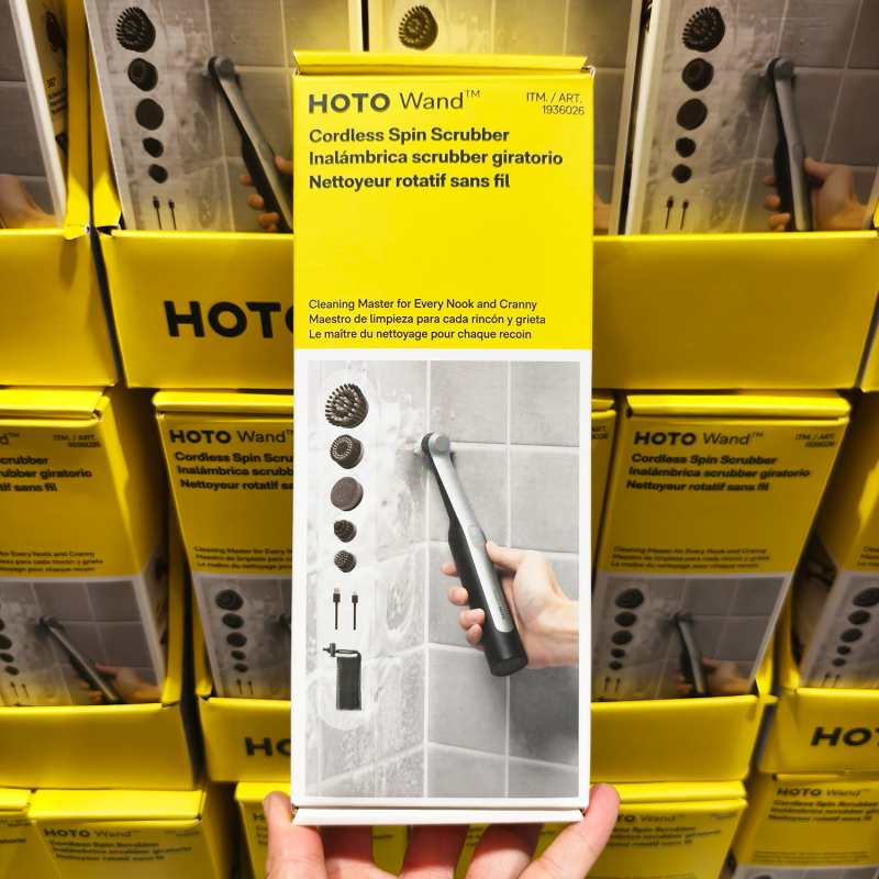 Costco Hoto Wireless Electric Cleaning Brush with 5 Brush Heads, Portable Household Function, Lazy Cleaning Brush