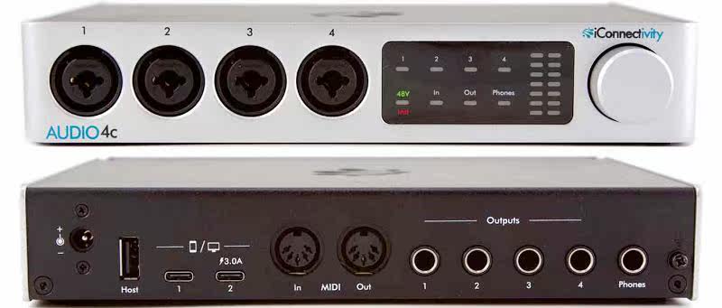 iConnectivity Audio 4C Professional Mobile Phone Live Recording USB Sound Card Audio Interface