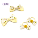 Желтый детский аксессуар для волос, трехмерная детская заколка для волос с бантиком, тренд сезона