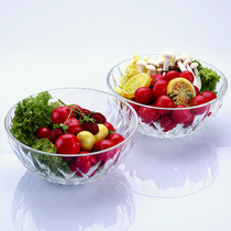 Glass Bowl Fruit Saucer Cutlery Transparent Bowl Pan Rice Sweet Melon Salad Bowl Home Dish Suit