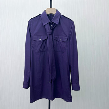 Ai 2025 spring new product lazy style long-sleeved shirt women's casual niche loose mid-length top 269