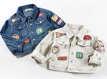 High-end custom Miki childrens denim jacket for boys and boys cotton short coat
