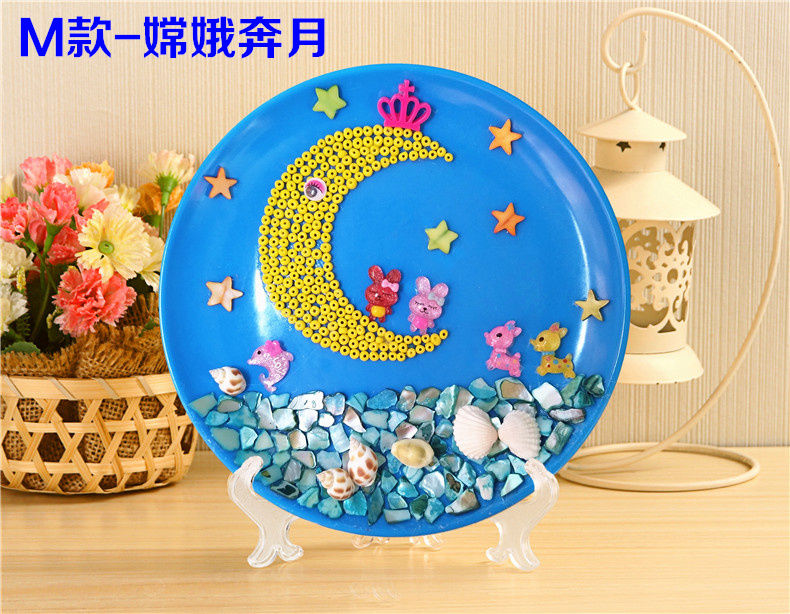 Vỏ sơn handmade mẫu giáo diy sinh vật biển đồ trang trí sáng tạo dán trẻ em chất liệu gói làm ốc xà cừ