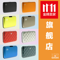 OGON France European clip aluminum shell security anti-RFID radio frequency credit card box card bag wallet Qi Wei Wei same model
