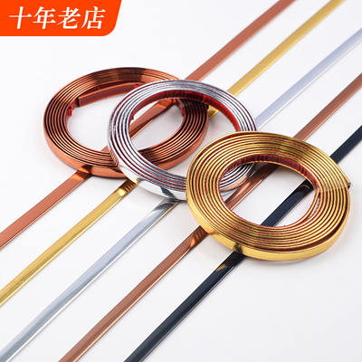 Wall fabric grouting strips, seam strips, edge pressing strips, background wall decorative strips, wallpaper self-adhesive bright gold strips, border decorative lines