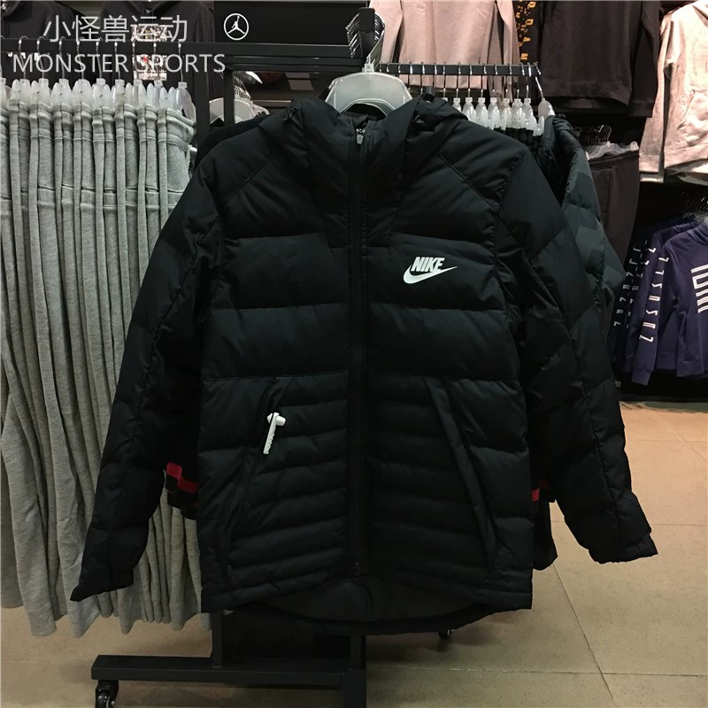 Nike Nike Men ấm áp và thoải mái đội mũ trùm đầu thể thao xuống áo khoác AJ7947-010-619 - Thể thao xuống áo khoác Cao