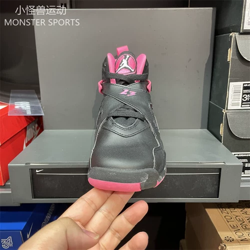 JORDAN AJ8 Black Powder Женская ретро -баскетбольная обувь 580528