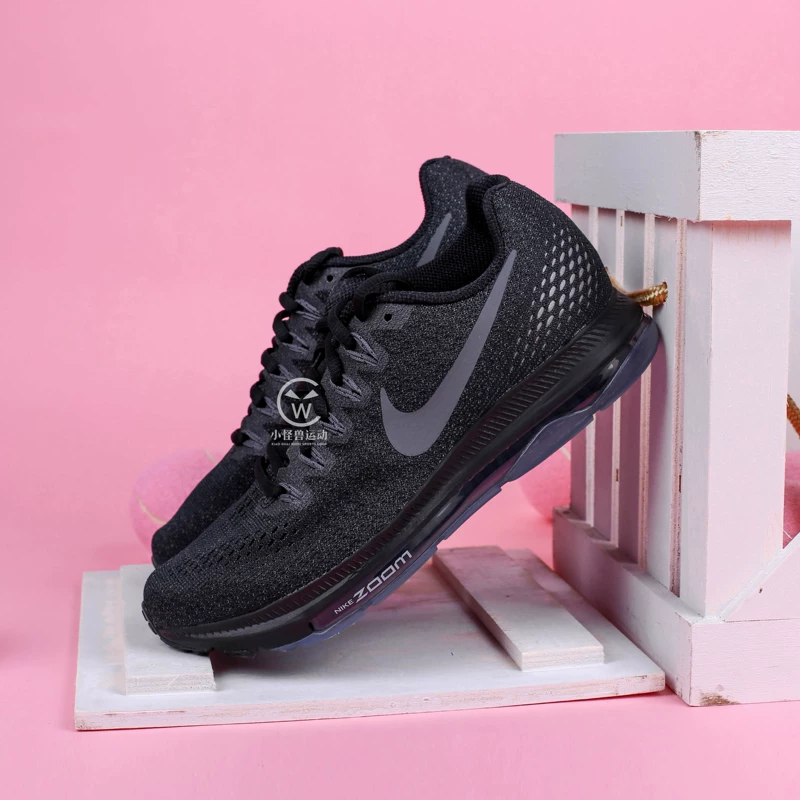 Nike / Nike phụ nữ đệm đầy đủ đệm không khí đệm thoải mái giày thể thao thoáng khí 878671-001-101 - Giày chạy bộ