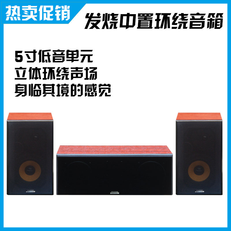 Fever-in-place surround sound box 5 inch Passive wood combination hifi bookshelf Sound home cinema wall-mounted rear