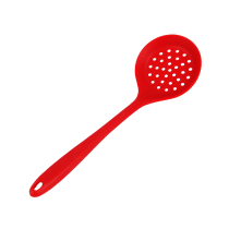 HMY silicone colander fishing dumplings mini spoon Red silicone colander fishing shovel Temperature-resistant silicone kitchen utensils colander