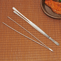 Korean stainless steel extended barbecue clip narrow clip barbecue shop special clip long clip 30cm