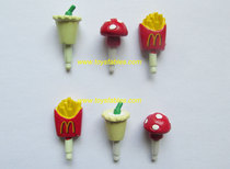 A variety of food play cartoon earphone plug exquisite mobile phone jewelry toy suitable for 32mm 45mm ball