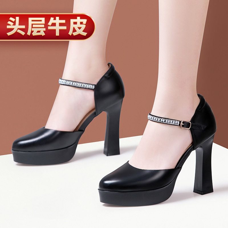 Aomalin Professional Catwalk Practice Performance High Heels Women's Ceremonial Cheongsam Special Shoes 7/9/11cm First Layer Cowhide