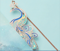 Hollow metal painted bird spirit bookmark classical Chinese style creative peacock student business souvenir gift
