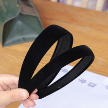 Hot sale European and American style hair accessories gold velvet corduroy cloth hair hoop temperament headband wide edge popular