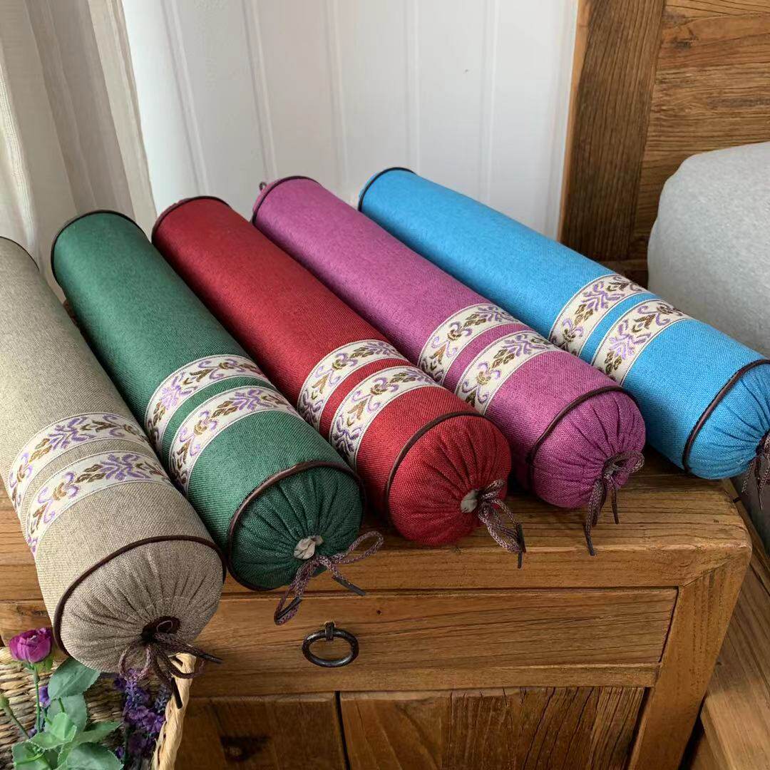 Liu Dayu's home Buckwheat Cylindrical Cervical Pillow Help Sleep Pillow can be removed for single - person pillow