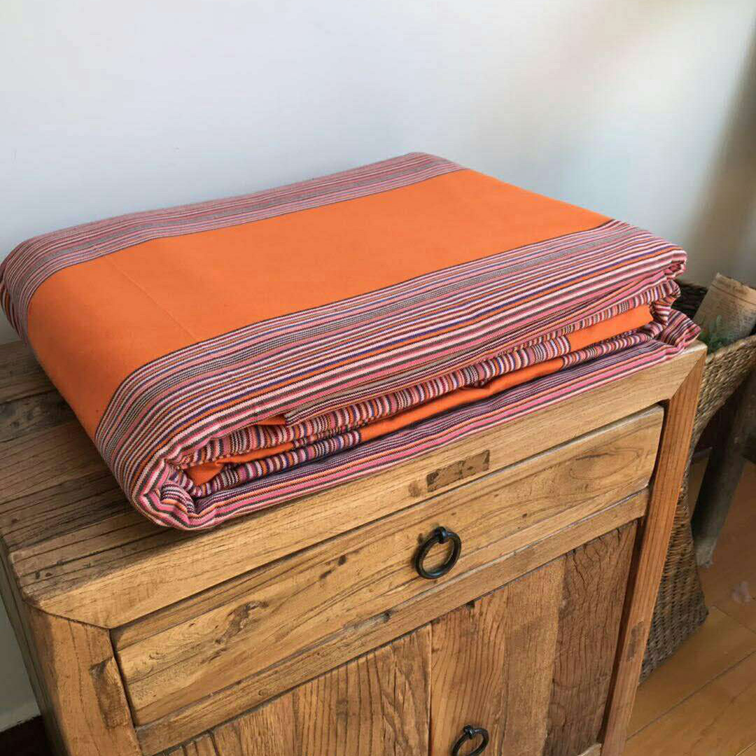 [Nhà của Liu Dajie] nhóm giải phóng mặt bằng đặc biệt gồm bốn bộ vải cotton thô cũ - Bộ đồ giường bốn mảnh chăn ga gối đệm