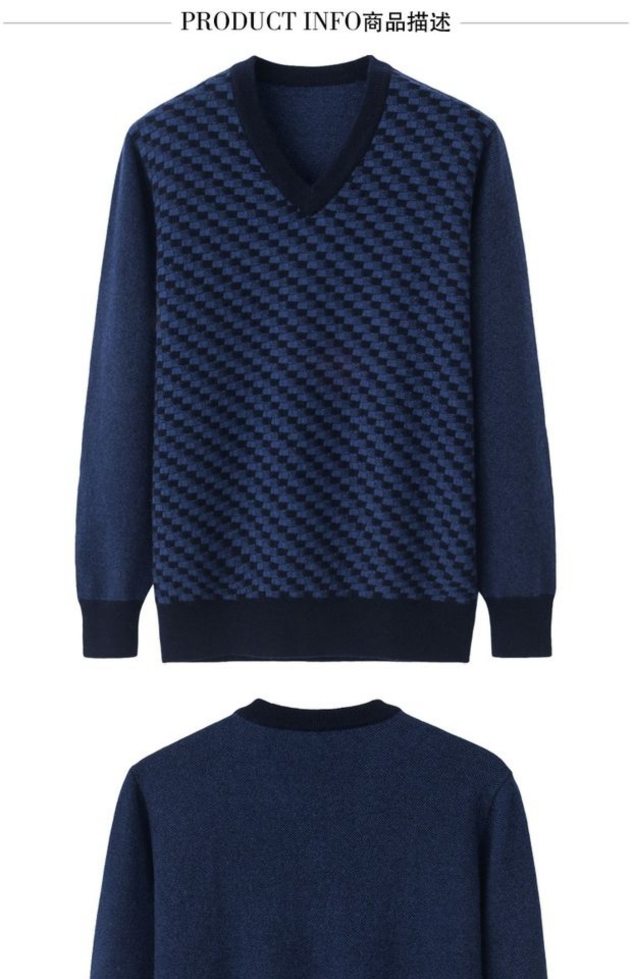 Mùa thu và mùa đông nam mới giản dị ấm áp áo len cashmere dệt kim trang trí đầu dày áo len cổ chữ V trung niên - Kéo qua đồ nam đẹp