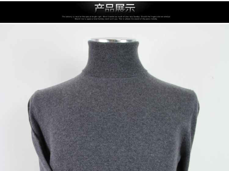 Mùa đông nam mới cao cổ áo len mỏng phần cashmere thiết lập đáy Slim áo len dệt kim màu rắn hoang dã - Kéo qua