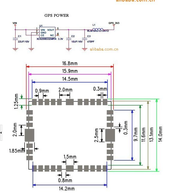 Mô-đun GPS Chu vi chip GPS Mô-đun EB5531 Mô-đun 13 * 15GPS Tương thích với HOLUX M-91 - GPS Navigator và các bộ phận